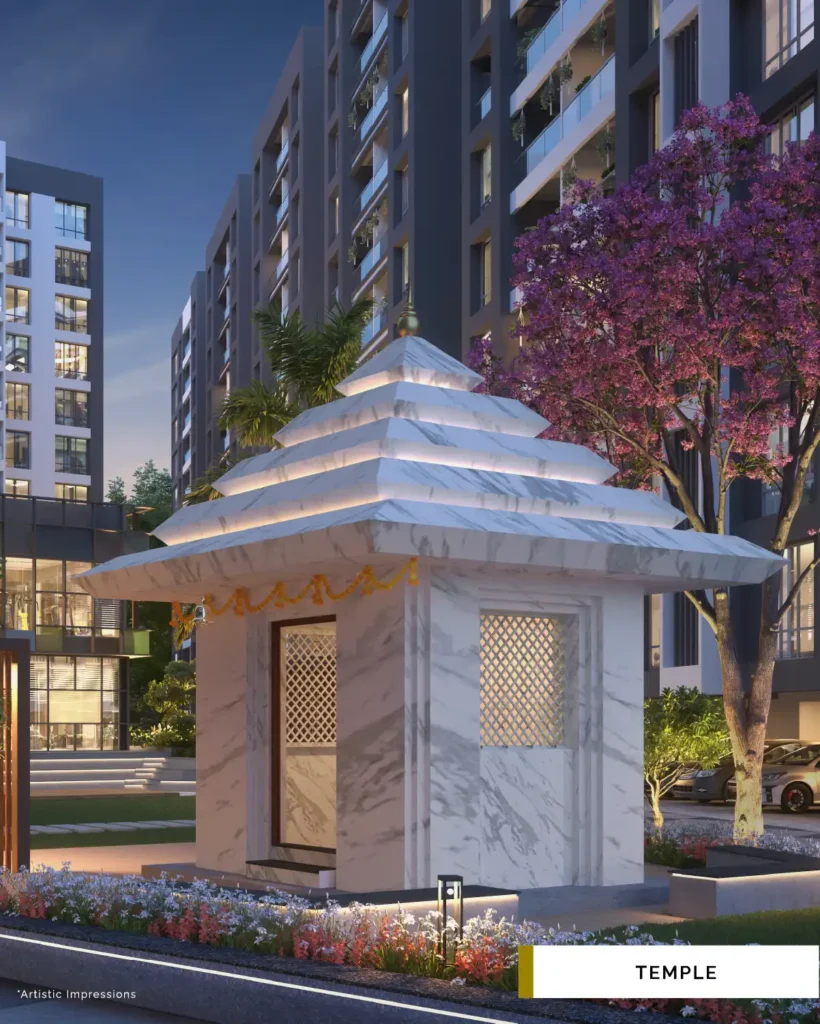 majestique aravali render image of temple